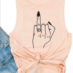 Bride Tank Diamond Ring Sleeveless Shirt 💍